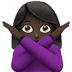 🙅🏿‍♀️ woman gesturing NO: dark skin tone display on Apple